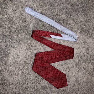 Tommy Hilfiger Necktie Red Diamonds Dots Silk Men's Tie 57"x4" Classic Neck Tie